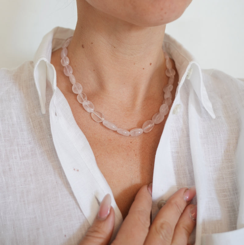 Self-Love / Rose Quartz Beads Necklace