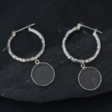 Manifest - Mont Blanc Quartz / Large Hoops Earrings (Limited Edition) Silver