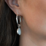 New Beginnings - Moonstone / Hoops Earrings 