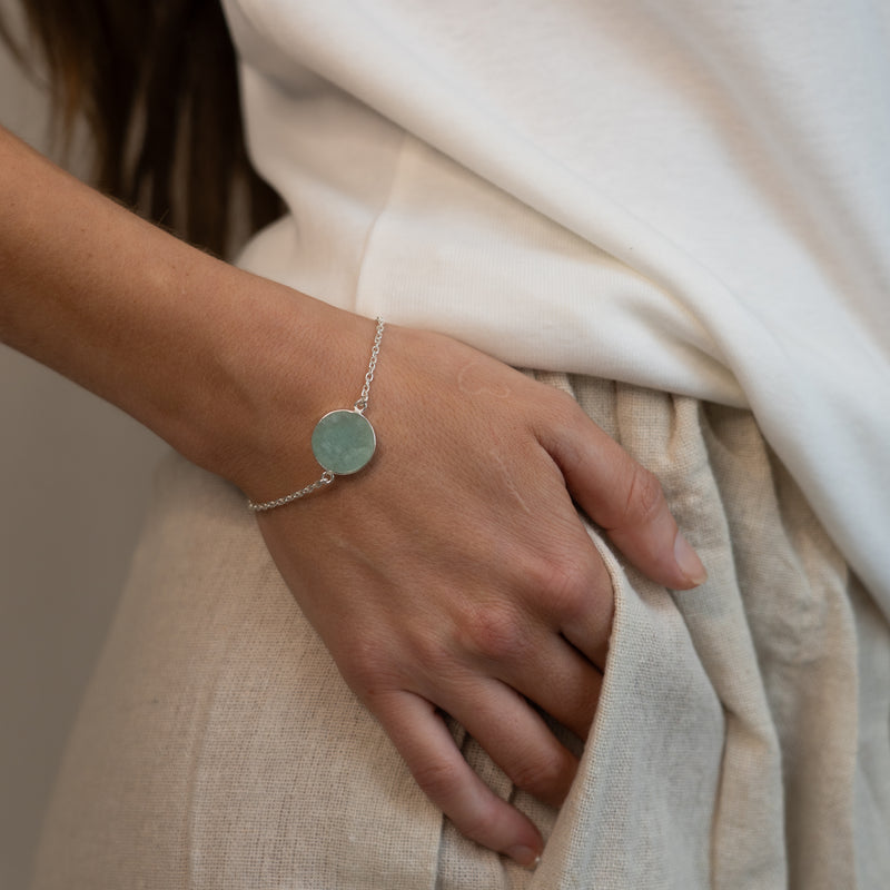 Stress Blocker / Amazonite Bracelet Silver