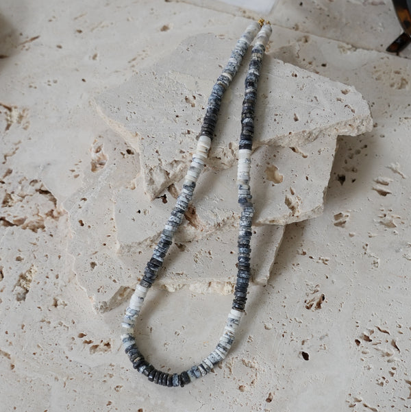 Path Seeker / Dendrite Opal Beads Crystal Necklace