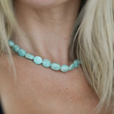 Stress Blocker / Amazonite Beads Choker Necklace