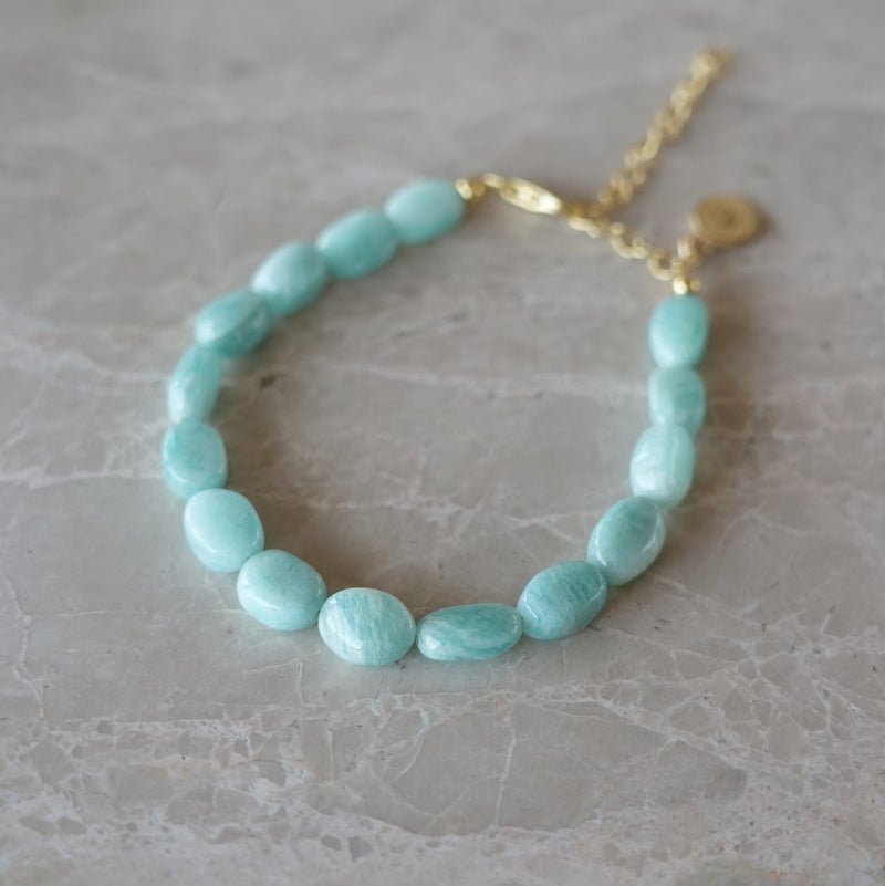 Stress Blocker / Amazonite Beads Choker Necklace